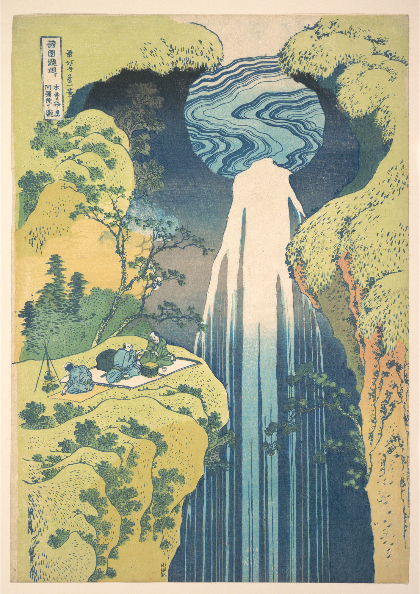 Amida Falls van Hokusai